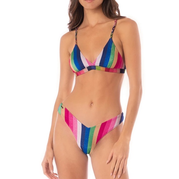 Maaji Candy Stripes Bikini Medium NWT - Picture 1 of 13